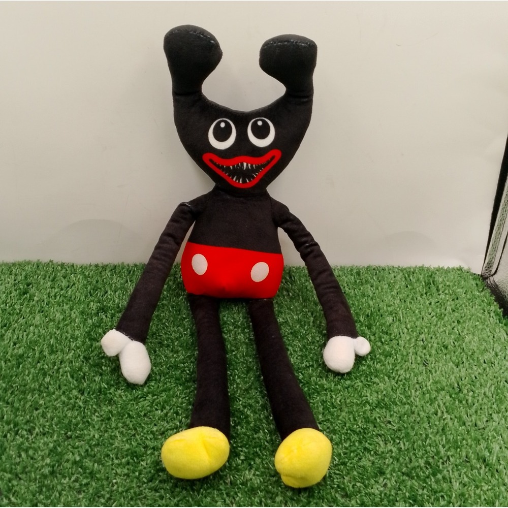 Huggy Wuggy Mickey Plush Toy Poppy Playtime Black Red White Yellow Rare Plushie - Picture 2 of 6